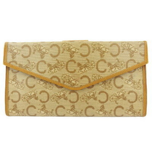 Celine long Wallet Macadam beige brown leather - Picture 2 of 6